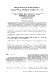 Wzrost monokryształ&oacute;w molibdenu wapnia domieszkowanych jonami ziem rzadkich (CaMoO4:RE) do badań w zakresie immobilizacji odpad&oacute;w radioaktywnych = Single crystal growth of calcium molybdate doped with rare earth ions (CaMoO4: RE) for investigation of nuclear waste immobilisation