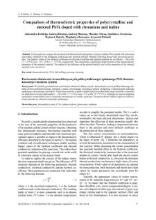 Comparison of thermoelectric properties of polycrystalline and sintered PbTe doped with chromium and iodine