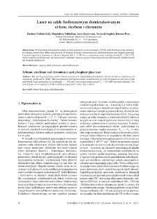 Erbium, ytterbium and chromium doped phosphate laser