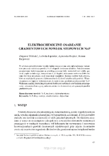 Elektrochemiczne osadzanie gradientowych powłok stopowych Ni-P = Electrochemical deposition of Ni-P palloy gradient coatings