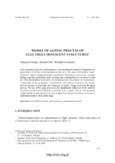 Model of ageing process of electroluminescent structures = model procesu starzenia struktur elektroluminescencyjnych