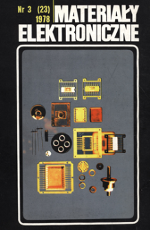 Materiały Elektroniczne 1978 nr 3(23) = Electronic Materials 1978 nr 3(23)