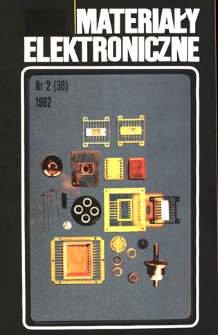Materiały Elektroniczne 1982 nr 2(38) = Electronic Materials 1982 nr 2(38)
