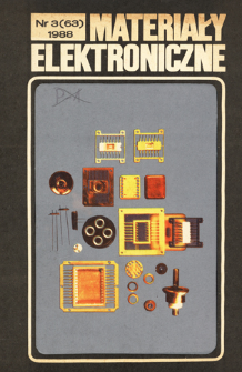 Materiały Elektroniczne 1988 nr 3(63)