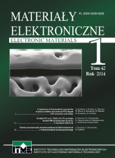 Electronic Materials Vol. 42 nr 1 = Materiały Elektroniczne T. 42 nr 1