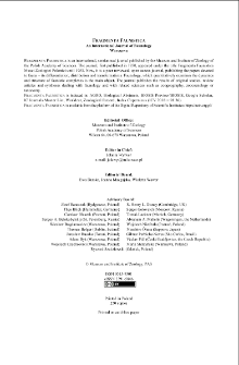 Fragmenta Faunistica vol. 62 no. 2 (2019) - contents