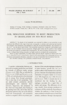 Soil nematode response to root production in grasslands on fen peat soils