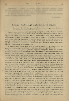 Izolacja i konkurencja międzygatunkowa pająk&oacute;w