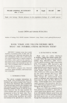 Bank voles and yellow-necked mice: what are interrelations between them?