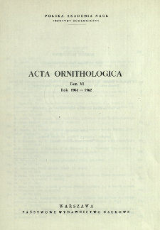 Acta Ornithologica ; t. 6 - Spis treści