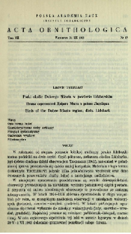 Ptaki okolic Dobrego Miasta w powiecie lidzbarskim