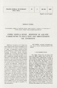 Upper Vistula River: response of aquatic communities to pollution and impoundment. 8, Zooseston