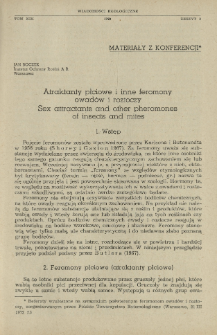 Atraktanty płciowe i inne feromony owad&oacute;w i roztoczy
