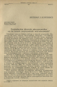 Przybałtyckie zbiorniki słonawowodne na tle innych przymorskich w&oacute;d słonawych