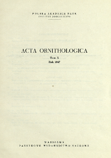 Acta Ornithologica ; t. 10 - Spis treści