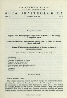 Caspian tern, Hydroprogne caspia Pall. in Poland - the biology of migration period