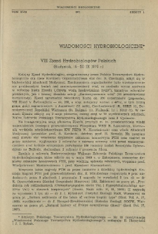 VIII Zjazd Hydrobiolog&oacute;w Polskich (Białystok, 16-20 IX 1970 r.)