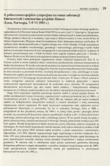 4. p&oacute;łnocnoeuropejskie sympozjum na temat substancji humusowych i seminarium projektu Humex (Loen, Norwegia, 7-9 VI 1993 r.)