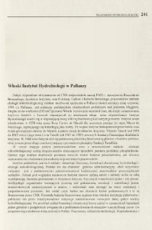 Włoski Instytut Hydrobiologii w Pallanzy