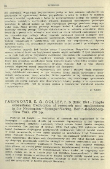 Farnworth, E. G., Golley, F. B. (Eds.) 1974 - Fragile ecosystems, Evaluation of research and applications in the Neotropics - Springer-Verlag, Berlin-Heidelberg-New York, 258 pp.