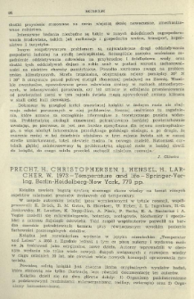 Precht, H., Christophersen, J., Hensel, H., Larcher, W. 1973 - Temperature and life - Springer-Verlag, Berlin-Heidelberg-New York, 779 pp.