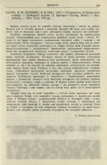 Gates, D. M., Schmerl, R. B. (Eds.) 1975 - Perspectives of biophysical ecology - Ecological studies 12, Springer-Verlag, Berlin-Heidelberg-New York, 609 pp.