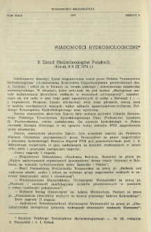 X Zjazd Hydrobiologów Polskich (Toruń, 6-11 IX 1976 r.)