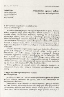 Drapieżnictwo a procesy glebowe