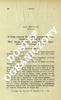 O kilku nowych dla Polski gatunkach jętek (Ephemeroptera). 2 = &Uuml;ber einige f&uuml;r Polen neue Eintagsfliegen-Arten (Ephemeroptera). 2