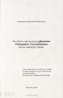 Struktura zgrupowań ryjkowców (Coleoptera, Curculionidae) borów świeżych Polski
