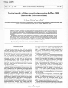 On the identity of Macroposthonia annulata de Man, 1880 (Nematoda: Criconematidae)