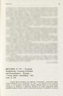 Brücher, H. 1977 - Tropische Nutzpflanzen. Ursprung, Evolution und Domestikation - Springer-Verlag, Berlin-Heidelberg-New York, ss. 529