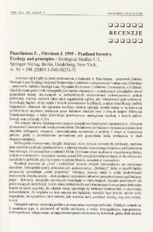 Paavilainen E., Päivänen J. 1995 - Peatland forestry. Ecology and principles - Ecological Studies 111, Springer-Verlag, Berlin, Heidelberg, New York, ss. XI + 248. [ISBN 3-540-58252-5]