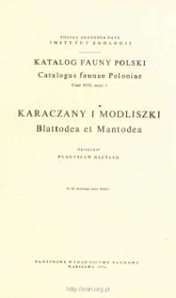 Karaczany i modliszki = Blattodea et Mantodea