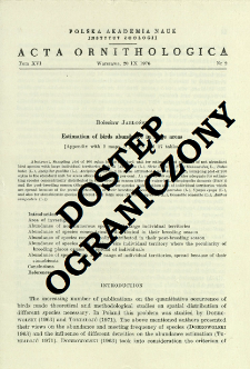 Estimation of birds abundance in large areas