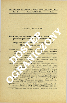 Kilka nowych lub mniej znanych w faunie polskiej gatunk&oacute;w pluskwiak&oacute;w (Heteroptera). 2 = Einige f&uuml;r Polen neue oder wenig bekannte Heteteropteren-Arten. 2