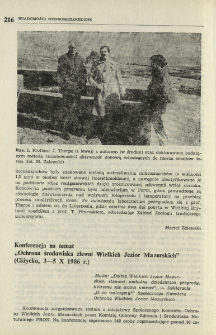 Konferencja na temat "Ochrona środowiska zlewni Wielkich Jezior Mazurskich" (Giżycko, 3-5 X 1986 r.)