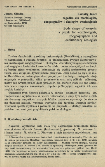 Kształty łasic: zagadka dla morfolog&oacute;w, zoogeograf&oacute;w i ekolog&oacute;w ewolucyjnych