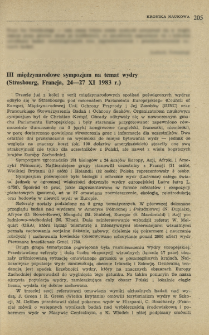 III międzynarodowe sympozjum na temat wydry (Strasbourg, Francja, 24-27 XI 1983 r.)