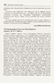 VII Ogólnopolskie Warsztaty Bentologiczne (Jeziory, 25-27 V 2000 r.)