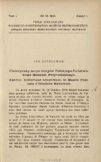 Historyczny zarys dziejów Polskiego Państwowego Muzeum Przyrodniczego