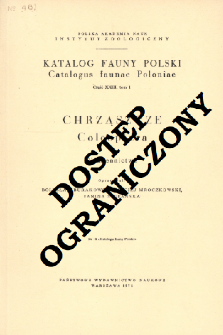 Chrząszcze = Coleoptera. Piśmiennictwo