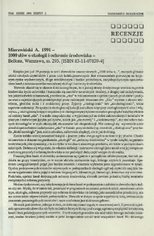 Mierzwiński A. 1991 - 1000 sł&oacute;w o ekologii i ochronie środowiska - Bellona, Warszawa, ss. 293. [ISBN 83-11-07839-4]