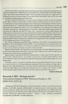 Banaszak J. 1993 - Ekologia pszczół - Wydawnictwo Naukowe PWN, Warszawa, Poznań, ss. 263. [ISBN 83-01-10553-4]