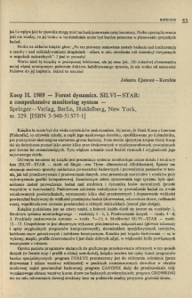 Koop H. 1989 - Forest dynamics. SILVI-STAR: a comprehensive monitoring system - Springer-Verlag, Berlin, Heidelberg, New York, ss. 229. [ISBN 3-540-51577-1]