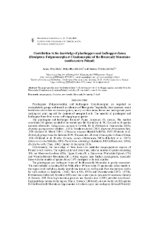 Contribution to the knowledge of planthoppers and leafhoppers fauna (Hemiptera: Fulgoromorpha et Cicadomorpha) of the Bieszczady Mountains (south-eastern Poland)