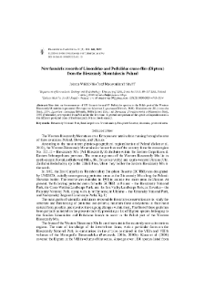 New faunistic records of Limoniidae and Pediciidae crane-flies (Diptera) from the Bieszczady Mountains in Poland