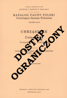 Chrząszcze = Coleoptera : Uzupełnienia tom&oacute;w 2-21