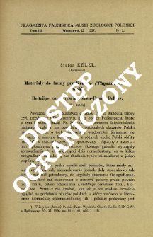 Materiały do fauny przylżeńc&oacute;w (Thysanoptera) Polski = Beitr&auml;ge zur Thysanopteren-Fauna Polens