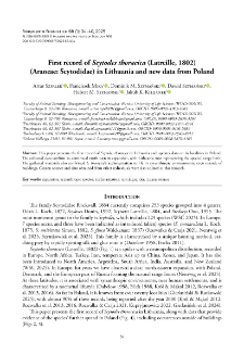 First record of Scytodes thoracica (Latreille, 1802) (Araneae: Scytodidae) in Lithuania and new data from Poland